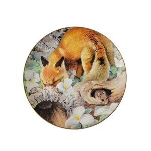 Geoff Mowery Forest Collectors Plate Red Fox April 1984 Limited First Edition 9"